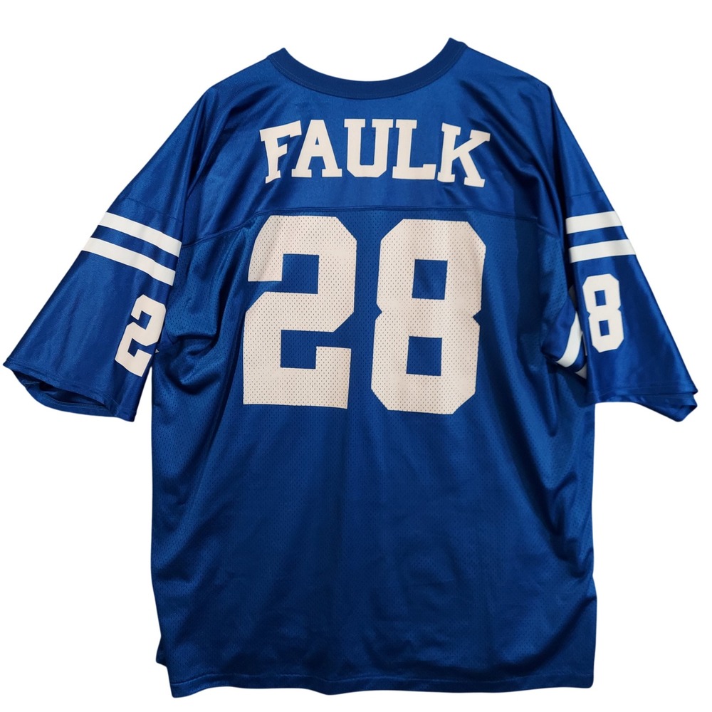 Vintage Marshall Foulk Jersey Men XXL Blue Logo Athletic Mesh Indianapolis colts